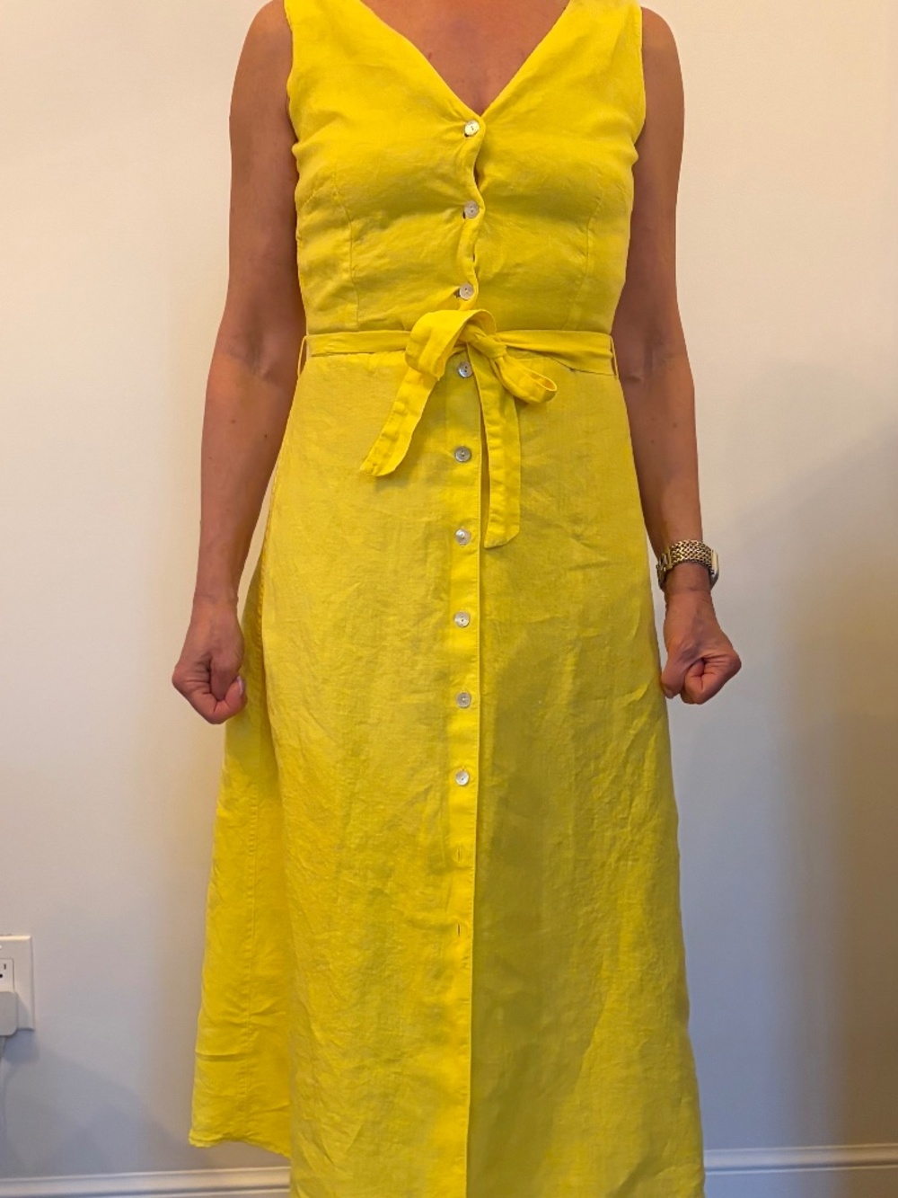 120% Lino summer dress , It 42, but runs small , us 4
